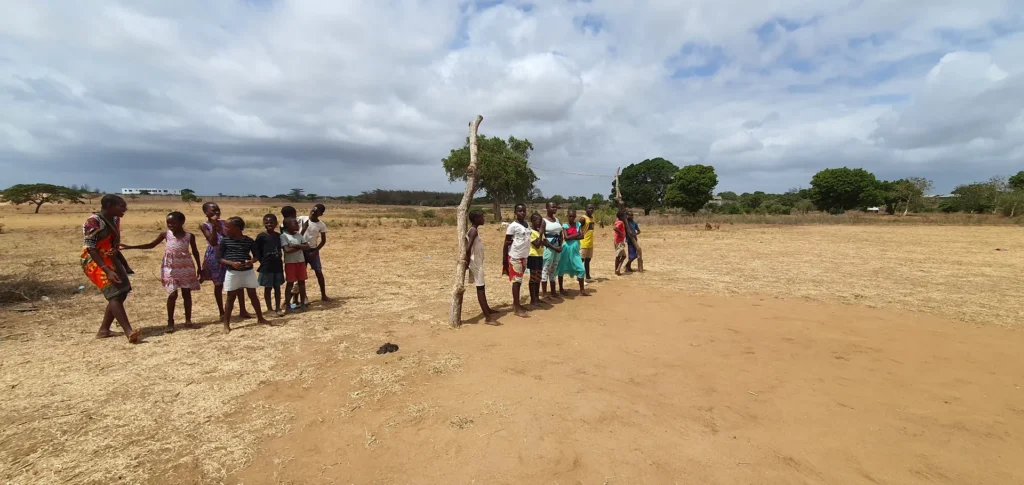 A team game at a Bring Life Mission children’s camp