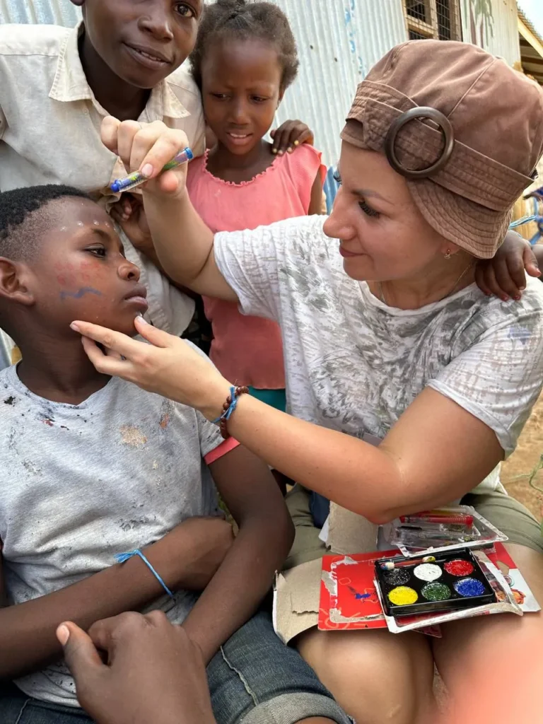 A child receives personal attention and care
