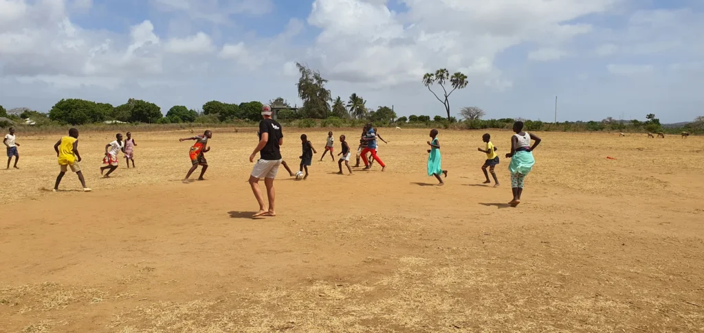 Children participate in a sports competition