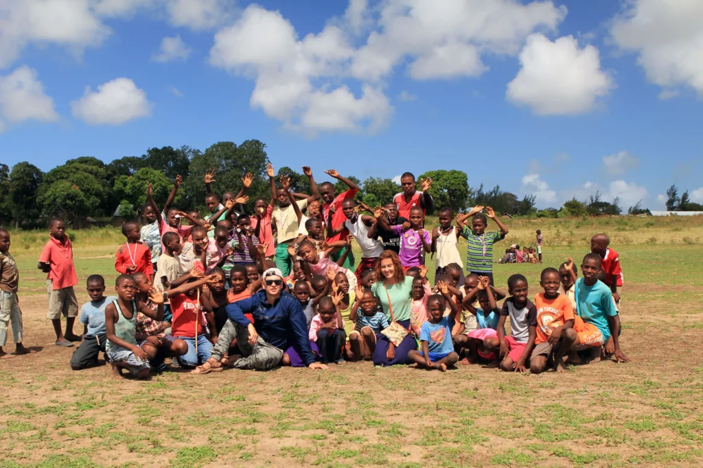 More than 100 children at a Bring Life Mission camp