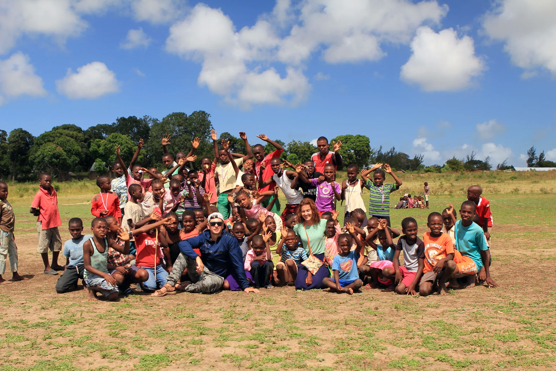 More than 100 children at a Bring Life Mission camp