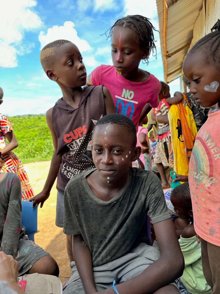 Face painting as part of the camp’s creative program
