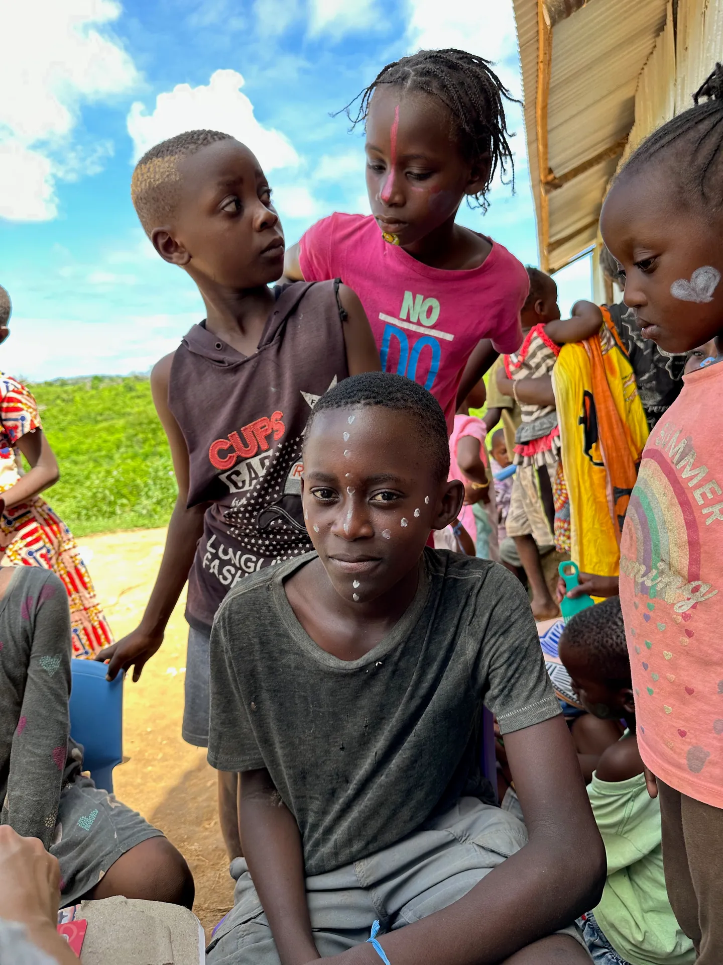 Face painting as part of the camp’s creative program