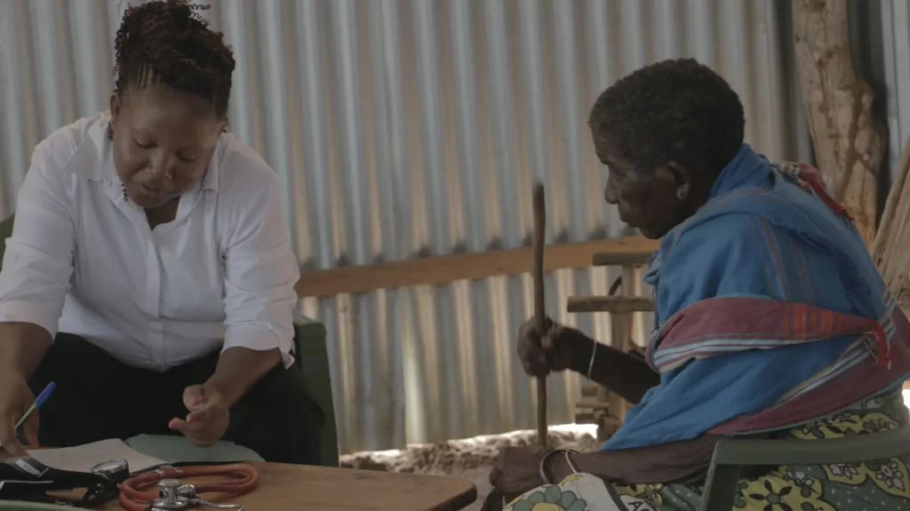 Medical examinations and practical care during outreach