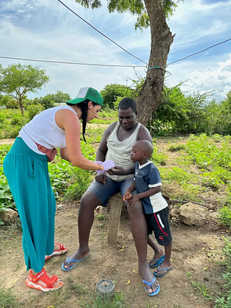 Hygiene and first-aid training during medical outreach in Kenya