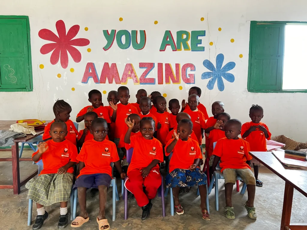 Children in a Mwangaza Bring Life Academy classroom