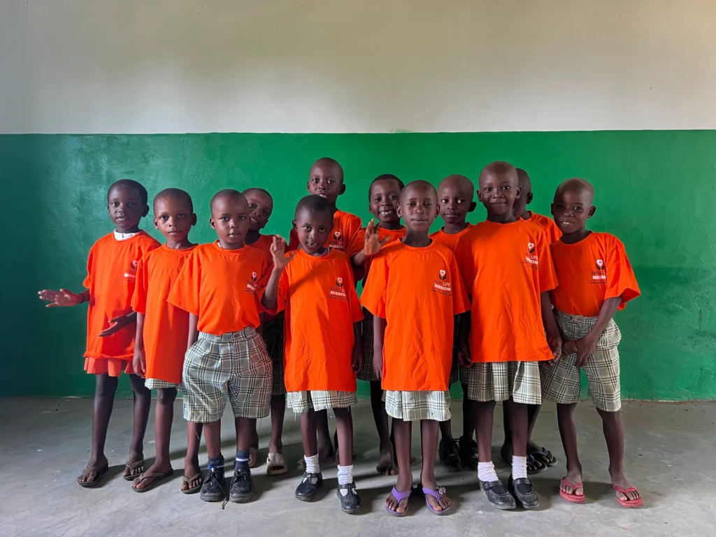 Students at the school in Maboromokoni village