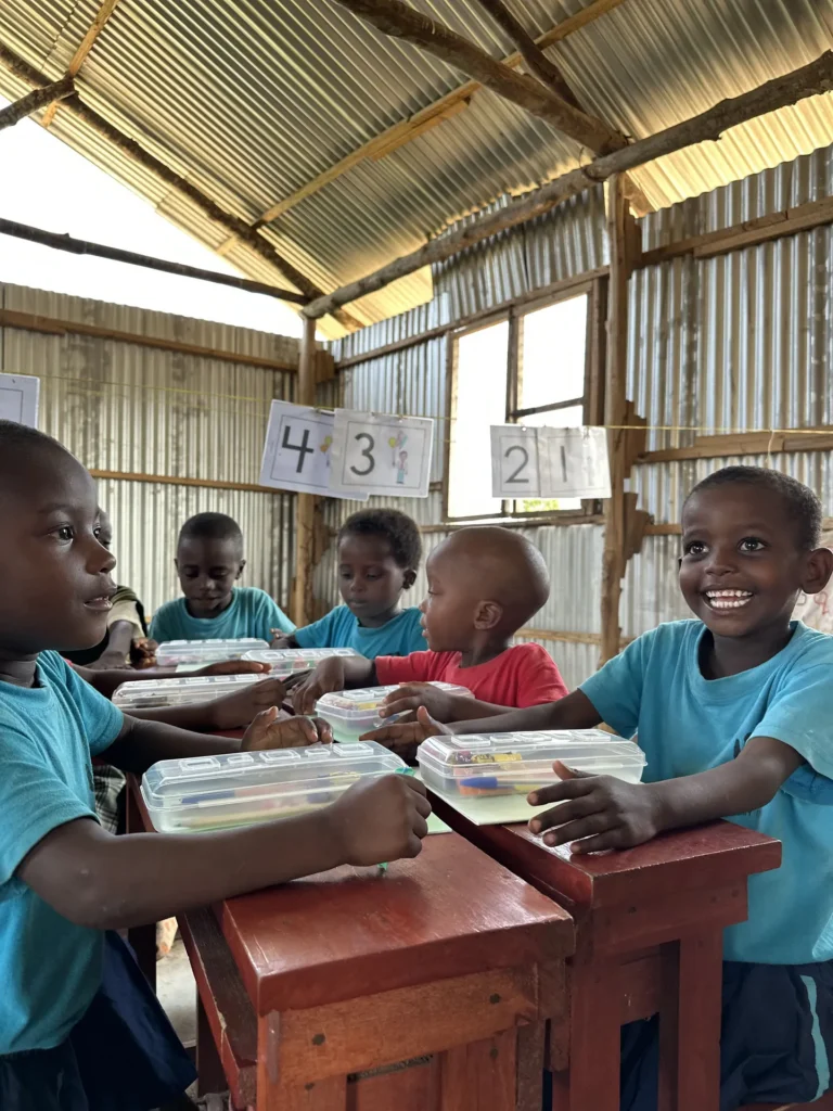 Children during the school day