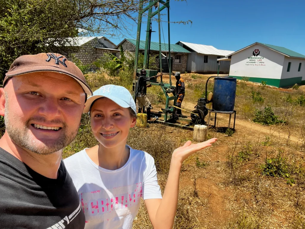 The well on the Mwangaza Bring Life Academy campus