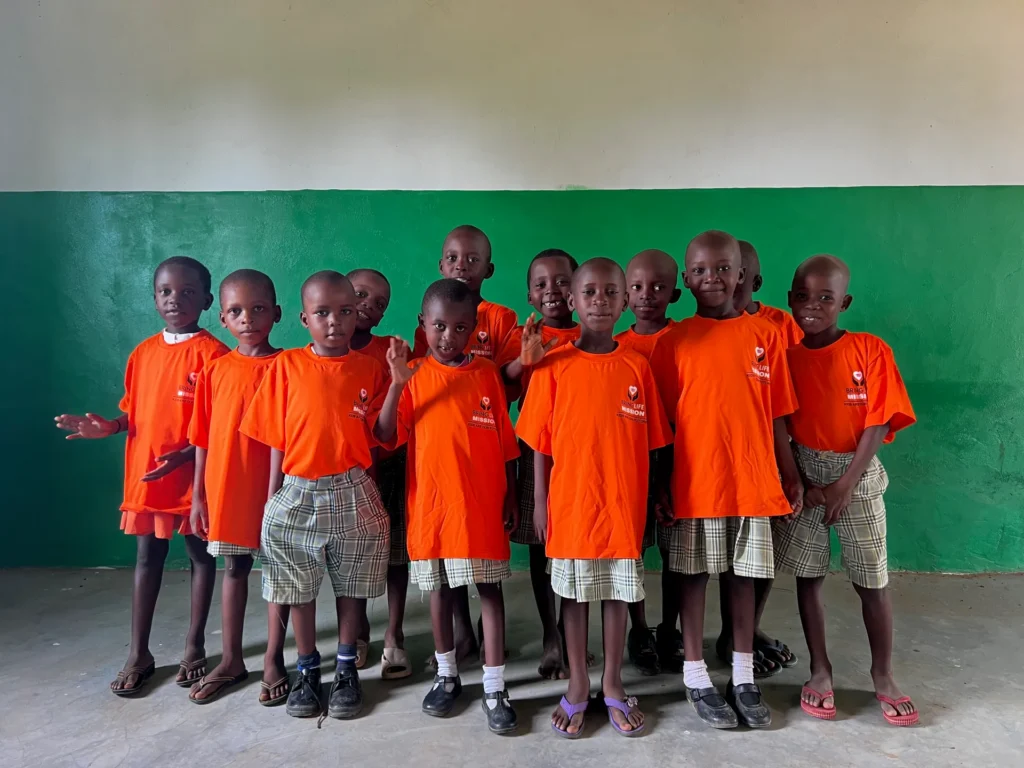 Students in Bring Life Mission uniforms