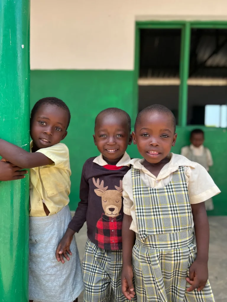 Younger students at the village school