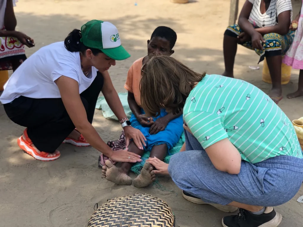 Prayer with a patient during Bring Life Mission medical outreach