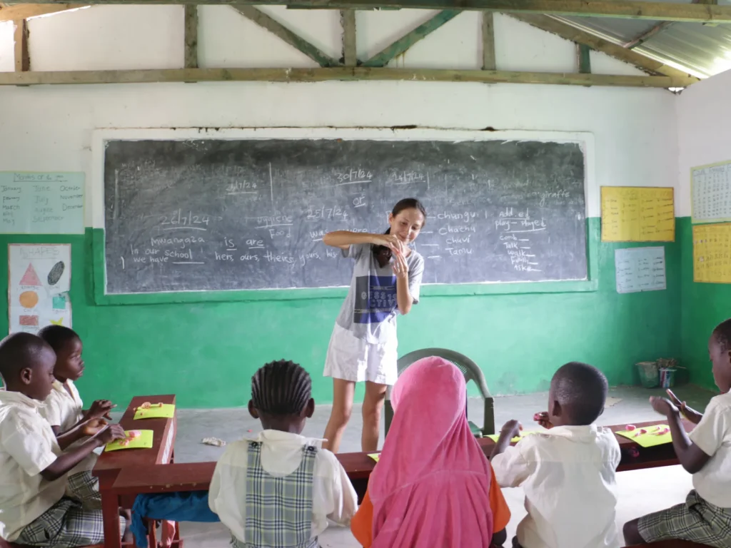 Art and English classes at Mwangaza School