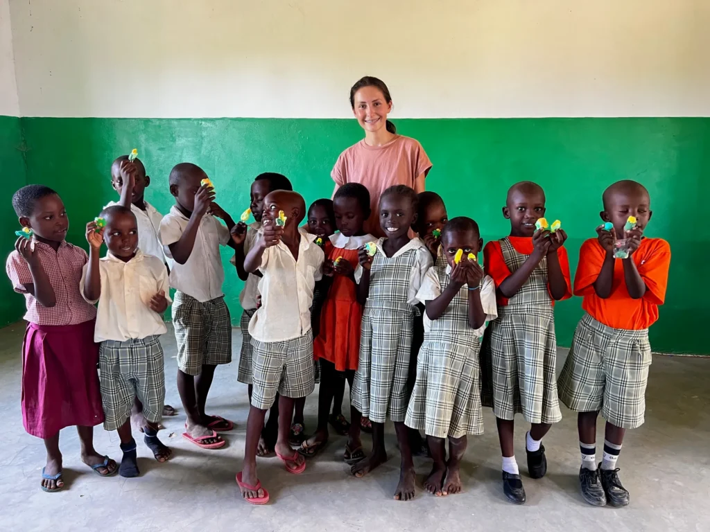 An art class at Mwangaza School
