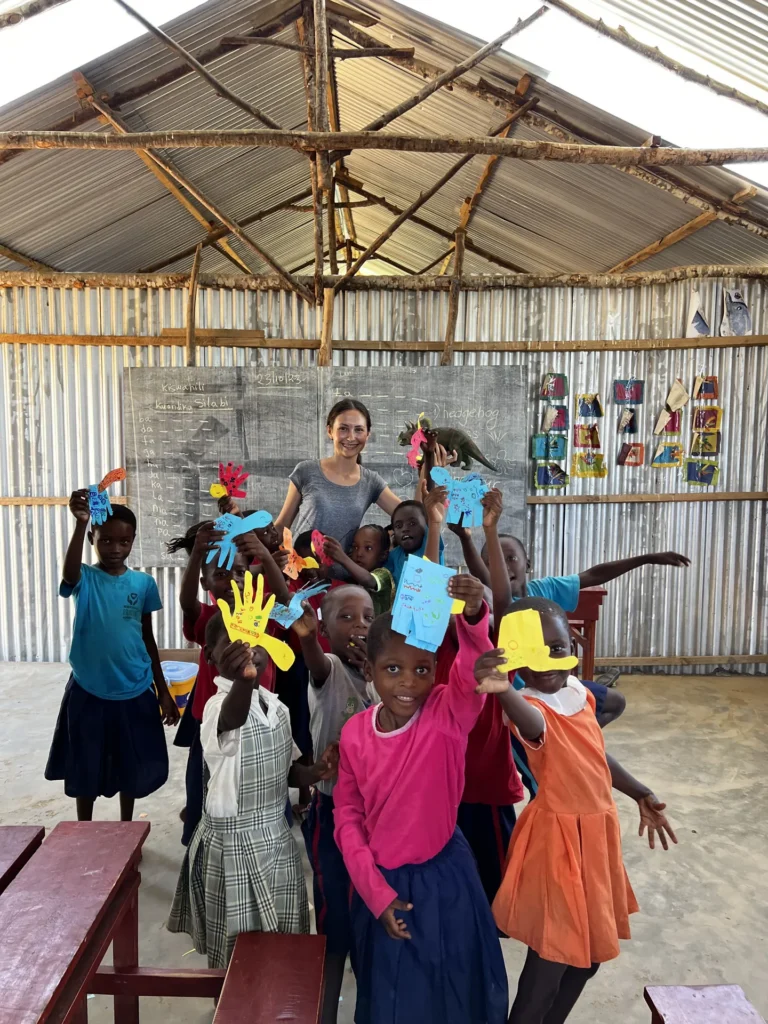 An art class at Mwangaza School