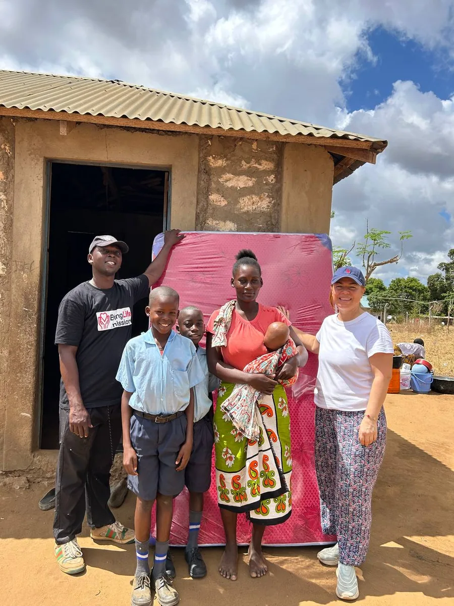 Bring Life Mission volunteer visiting and supporting a family in Kenya
