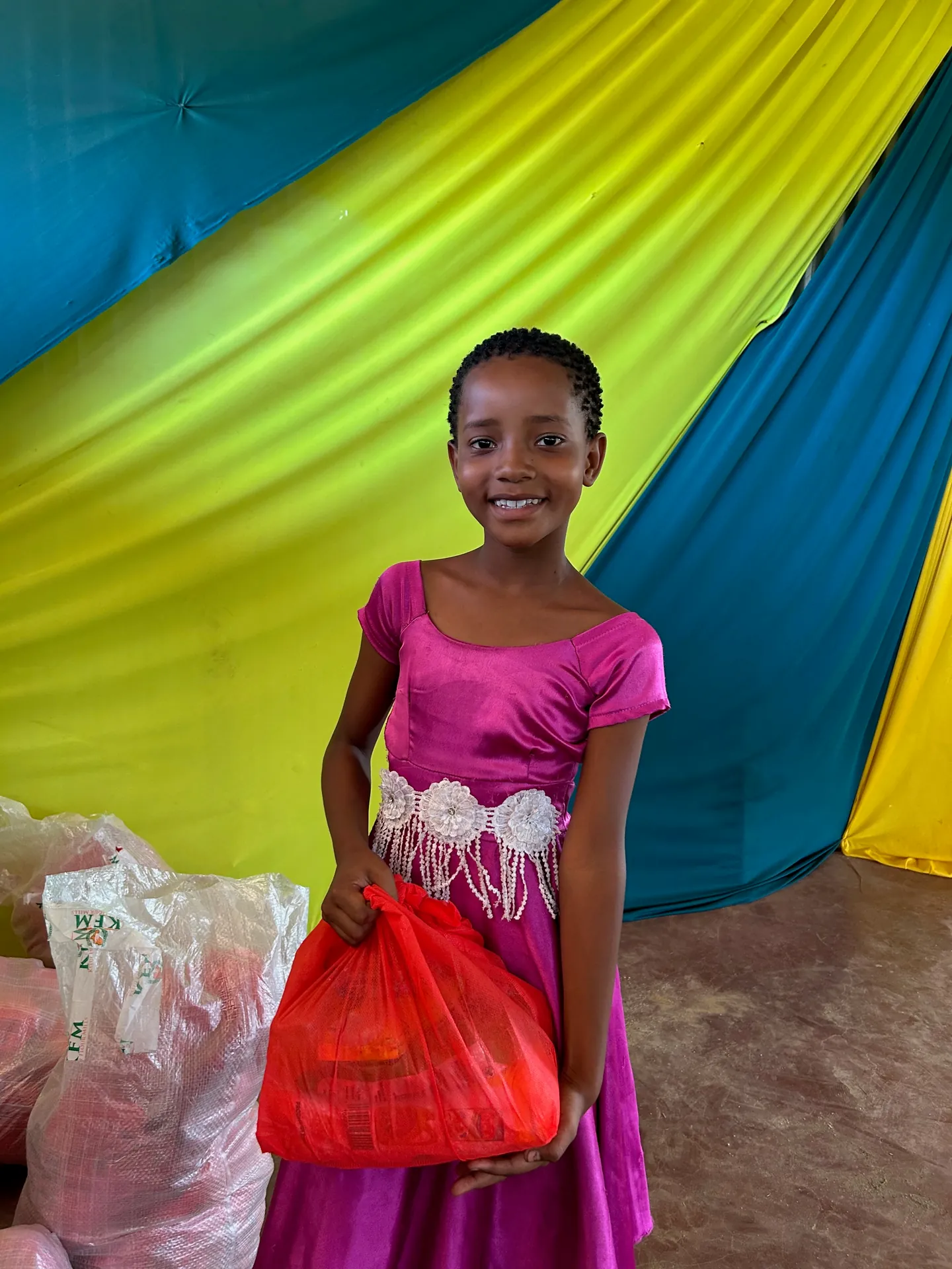 The joy of children at the Christmas celebration