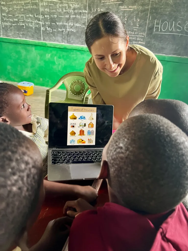 Children explore the world at a themed lesson