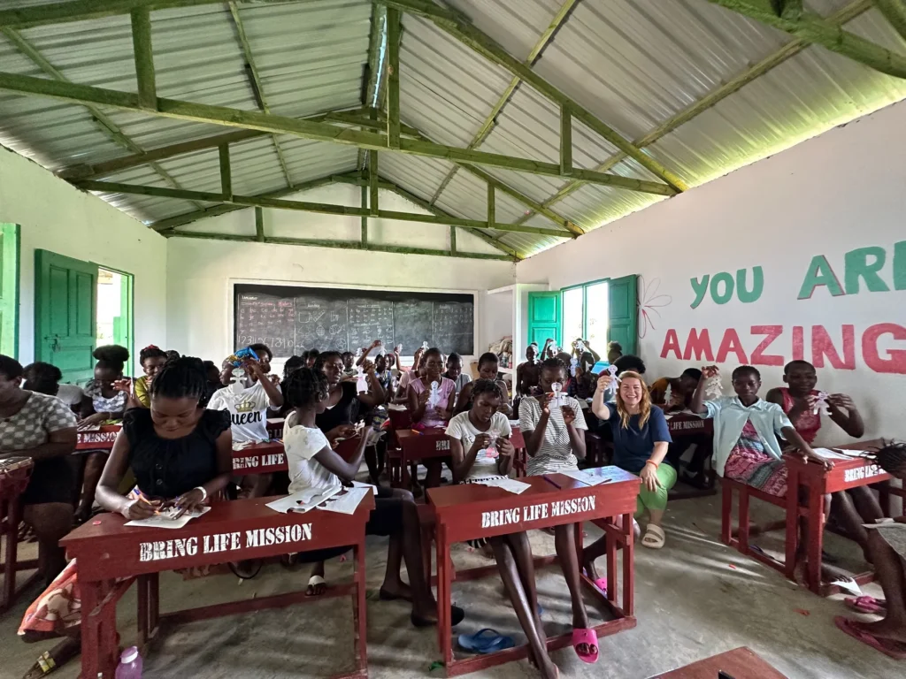 Teenagers listening at a seminar about faith and values