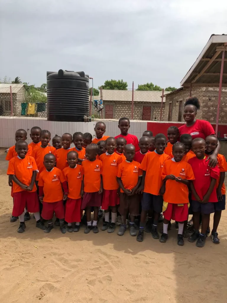 At Furunzi School, new students received school uniforms
