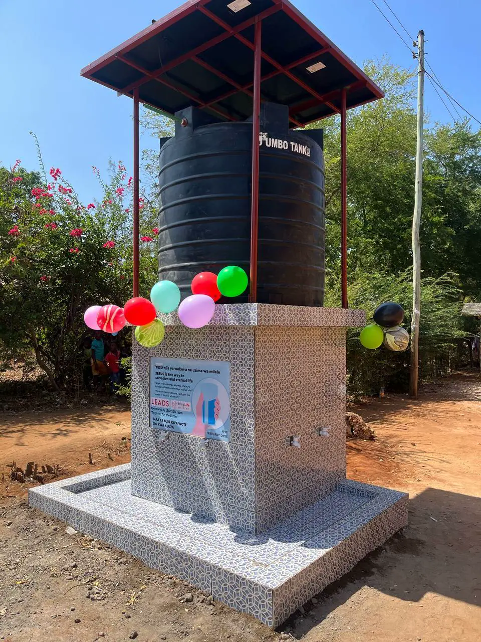 Grand opening of a well in Kijiwetanga village